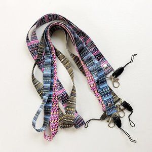 LANYARDS Set Of 4 Colorful Tribal Print NEW 17.5" Neck ID Badge Holder Colorful